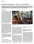 Biodiversity and agriculture  Rivalry or a new friendship?
