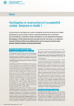 Participation et construction de lacceptabilit&eacute; sociale : fantasme ou r&eacute;alit&eacute; ?