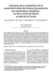 &Eacute;valuation de la rentabilit&eacute; et de la productivit&eacute; totale des facteurs de production des exploitations c&eacute;r&eacute;ali&egrave;res : cas de la culture du bl&eacute; dur au Nord de la Tunisie