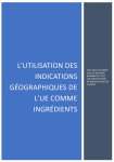 L'utilisation des indications g&eacute;ographiques de l'UE comme ingr&eacute;dients