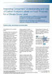 Improving consumers understanding and use of carbon footprint labels on food: proposal for a climate score label