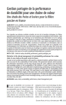 Gestion partag&eacute;e de la performance de durabilit&eacute; pour une cha&icirc;ne de valeur : une &eacute;tude des freins et leviers pour la fili&egrave;re porcine en France