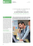 La qualit&eacute; dans les entreprises de fruits et l&eacute;gumes - Le responsable qualit&eacute; daujourdhui, qui est-il ?