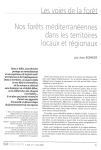 Nos for&ecirc;ts m&eacute;diterran&eacute;ennes dans les territoires locaux et r&eacute;gionaux