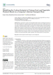 Modelling the carbon footprint of various fruit and vegetable products based on a companys internal transport data