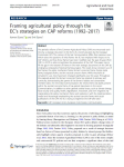 Framing agricultural policy through the ECs strategies on CAP reforms (19922017)