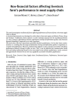 Non-financial factors affecting livestock farms performance in meat supply chain