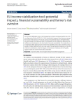 EU income stabilization tool: potential impacts, financial sustainability and farmers risk aversion