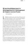 50 ans de politiques pour le d&eacute;veloppement et lam&eacute;nagement de lespace rural en France
