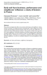 Early exit from business, performance and neighbours influence: a study of farmers in France