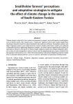 Smallholder farmers perceptions and adaptation strategies to mitigate the effect of climate change in the oases of south-eastern Tunisia