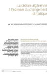 La c&eacute;draie alg&eacute;rienne &agrave; l'&eacute;preuve du changement climatique