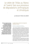 Le c&egrave;dre de l'Atlas au Maroc et l'avenir face aux processus de d&eacute;gradations anthropiques et climatiques