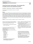 Towards food systems transformationfive paradigm shifts for healthy, inclusive and sustainable food systems