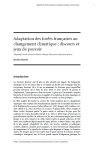 Adaptation des for&ecirc;ts fran&ccedil;aises au changement climatique : discours et jeux de pouvoir