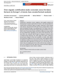 Does organic certification make economic sense for dairy farmers in Europe?  A latent class counterfactual analysis