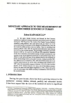 Monetary approach to the measurement of unrecorded economy in Turkey