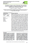 Calculation of water needs of the main crops and water resources available in a semi-arid climate, case of Zana-Gada&iuml;ne plain, Northeastern Algeria