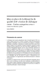 Mise en place de la d&eacute;marche de qualit&eacute; AOP &laquo; Farine de ch&acirc;taigne corse - Farina castagnina corsa &raquo;. Cr&eacute;ation dun r&eacute;f&eacute;rentiel &laquo; qualit&eacute; &raquo;