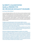 Le droit &agrave; lalimentation dans la perspective de l&eacute;conomie sociale et solidaire