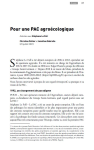 Pour une PAC agro&eacute;cologique