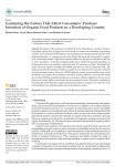 Examining the factors that affect consumers purchase intention of organic food products in a developing country