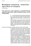 Strat&eacute;gies collectives : r&eacute;concilier agriculture et citoyens
