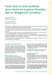 For&ecirc;t mixte ou for&ecirc;t acc&eacute;l&eacute;r&eacute;e, deux visions de la gestion foresti&egrave;re face au d&eacute;r&egrave;glement climatique