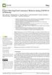Factors affecting food consumers behavior during COVID-19 in Romania