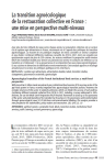 La transition agro&eacute;cologique de la restauration collective en France : une mise en perspective multi-niveaux
