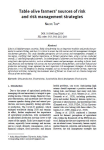 Table olive farmers sources of risk and risk management strategies
