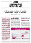 Consommation et modes de vie, n. 151 - 2001/06 - La livraison &agrave; domicile de produits alimentaires &eacute;largit sa client&egrave;le