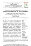 Trends in consumers preferences towards fresh-cut vegetables during the Covid-19 pandemic