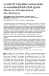 Les collectifs d'agriculteurs comme soutien au renouvellement de l'activit&eacute; agricole. &Eacute;l&eacute;ments issus de l'analyse du r&eacute;seau d'un collectif paysan