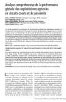 Analyse compr&eacute;hensive de la performance globale des exploitations agricoles en circuits courts et de proximit&eacute;