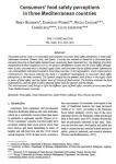 Consumers food safety perceptions in three Mediterranean countries