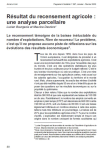 R&eacute;sultat du recensement agricole : une analyse parcellaire