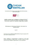 Quelle transition agro-&eacute;cologique en Afrique du Nord ? Une lecture &agrave; partir de 92 projets dagriculture durable
