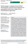 Padr&oacute;n peppers or peppers from Herb&oacute;n? Discussing the controversial attainment of a geographical indication in light of food (re)localisation approaches