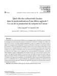Quel r&ocirc;le des collectivit&eacute;s locales dans la territorialisation d'une fili&egrave;re agricole&nbsp;? Le cas de la production de noisette en Creuse
