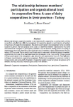 The relationship between members participation and organizational trust in cooperative firms: a case of dairy cooperatives in Izmir province/Turkey