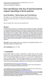 Fast and&nbsp;furious: the rise of&nbsp;environmental impact reporting in&nbsp;food systems