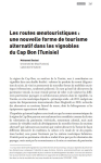 Les routes oenotouristiques&nbsp;: une nouvelle forme de tourisme alternatif dans les vignobles du Cap Bon (Tunisie)