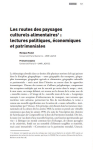 Les routes des paysages culturels alimentaires&nbsp;: lectures politiques, &eacute;conomiques et patrimoniales