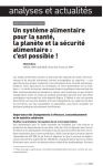 Un syst&egrave;me alimentaire pour la sant&eacute;, la plan&egrave;te et la s&eacute;curit&eacute; alimentaire&nbsp;: c'est possible&nbsp;!