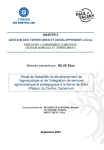 Etude de faisabilit&eacute; du d&eacute;veloppement de lagro&eacute;cologie et de lint&eacute;gration de services agritouristique et p&eacute;dagogique &agrave; la ferme de Bilon (R&eacute;gion du Centre, Cameroun)