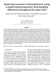 Exploring consumers beef preferences using a stated method approach: disentangling differences throughout the value chain