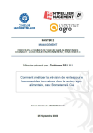 Comment am&eacute;liorer la pr&eacute;vision de ventes pour le lancement des innovations dans le secteur agro-alimentaire, cas : Bonneterre & Cie