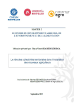 Le r&ocirc;le des collectivit&eacute;s territoriales dans linstallation des nouveaux agriculteurs