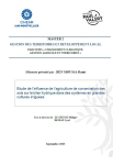 Etude de linfluence de lagriculture de conservation des sols sur le bilan hydrique dans des syst&egrave;mes en grandes cultures irrigu&eacute;es